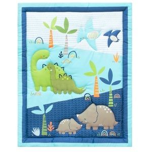 Parent's Choice - Dino Nursery Crib Quilt and Dust Ruffle, 2-pieces